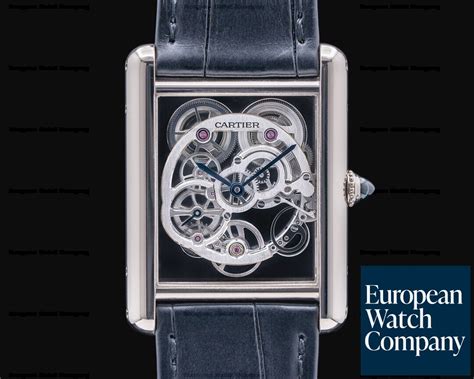 tank louis cartier skeleton sapphire watch|skeleton sapphire watch 30mm.